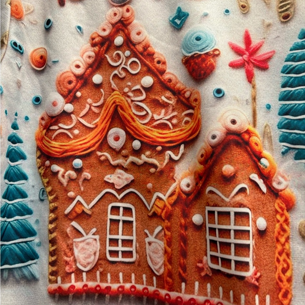 Colorful Gingerbread House Sweatshirt - Picture 3 of 6